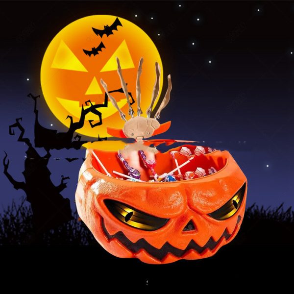 Halloween Dress Up Electric Talking Pumpkin Candy Bowl - Image 3